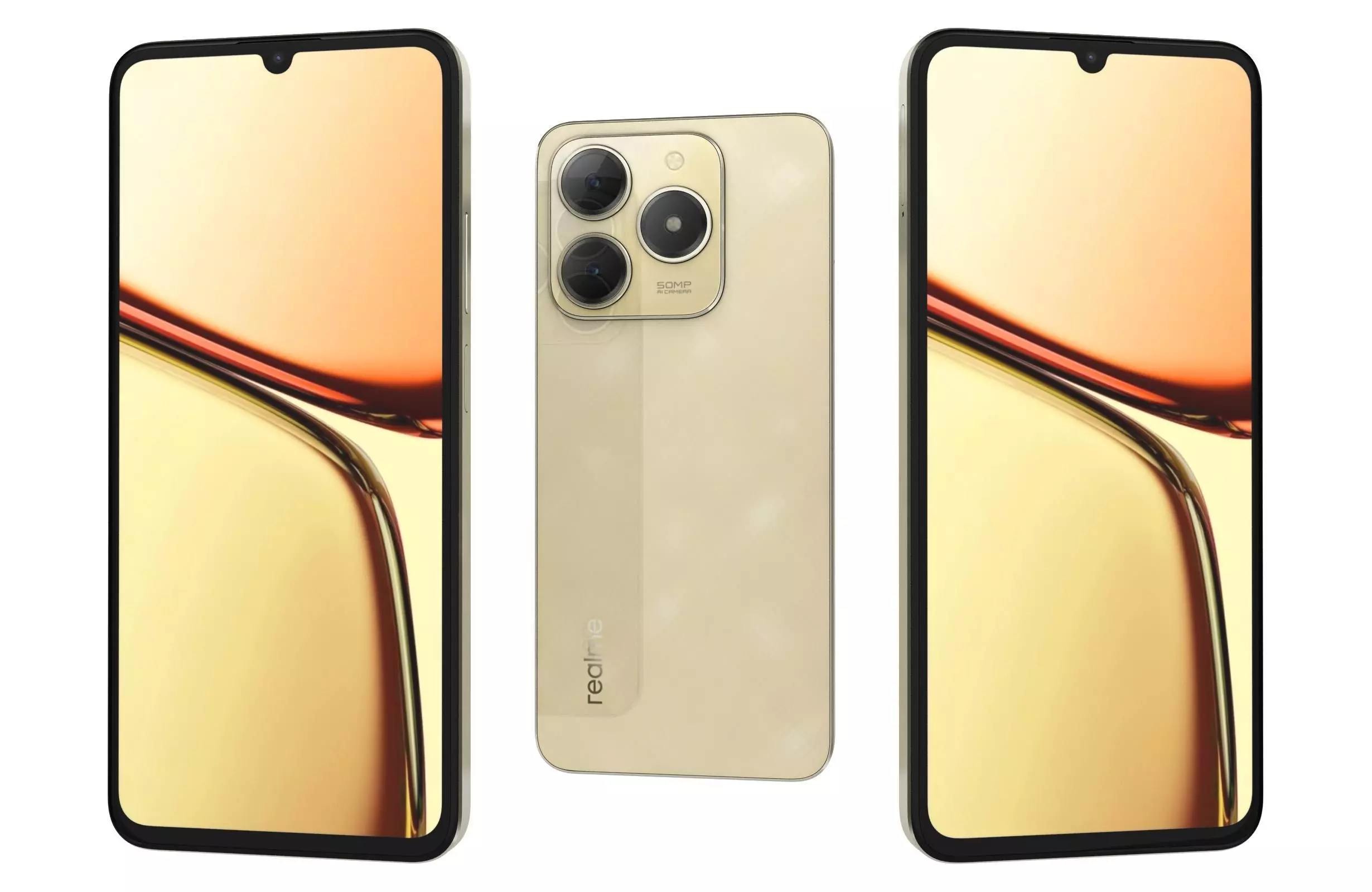 Realme C61 Sparkle Gold Malaysia 3D model