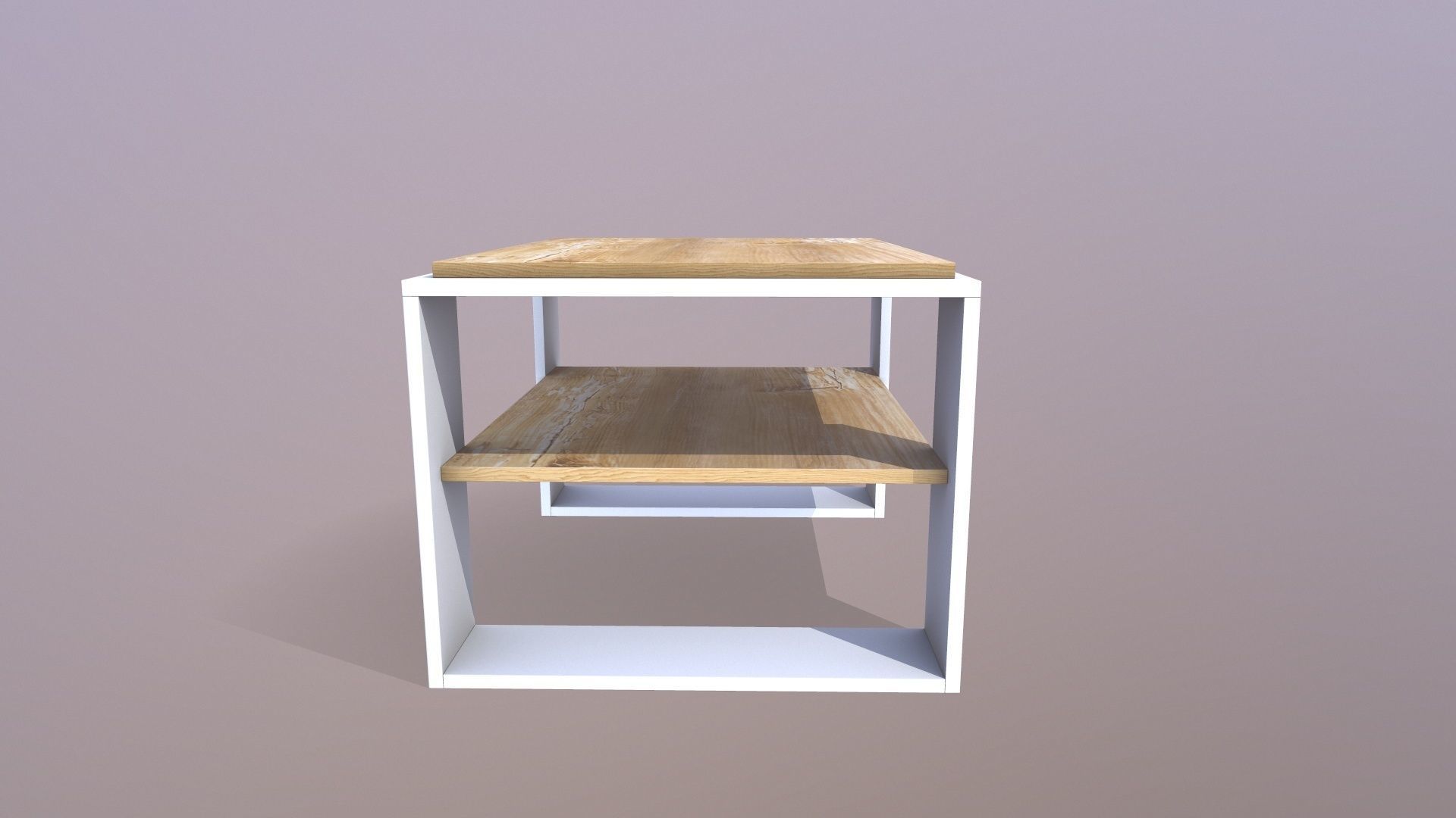 Wooden Coffee Table 3D model_5