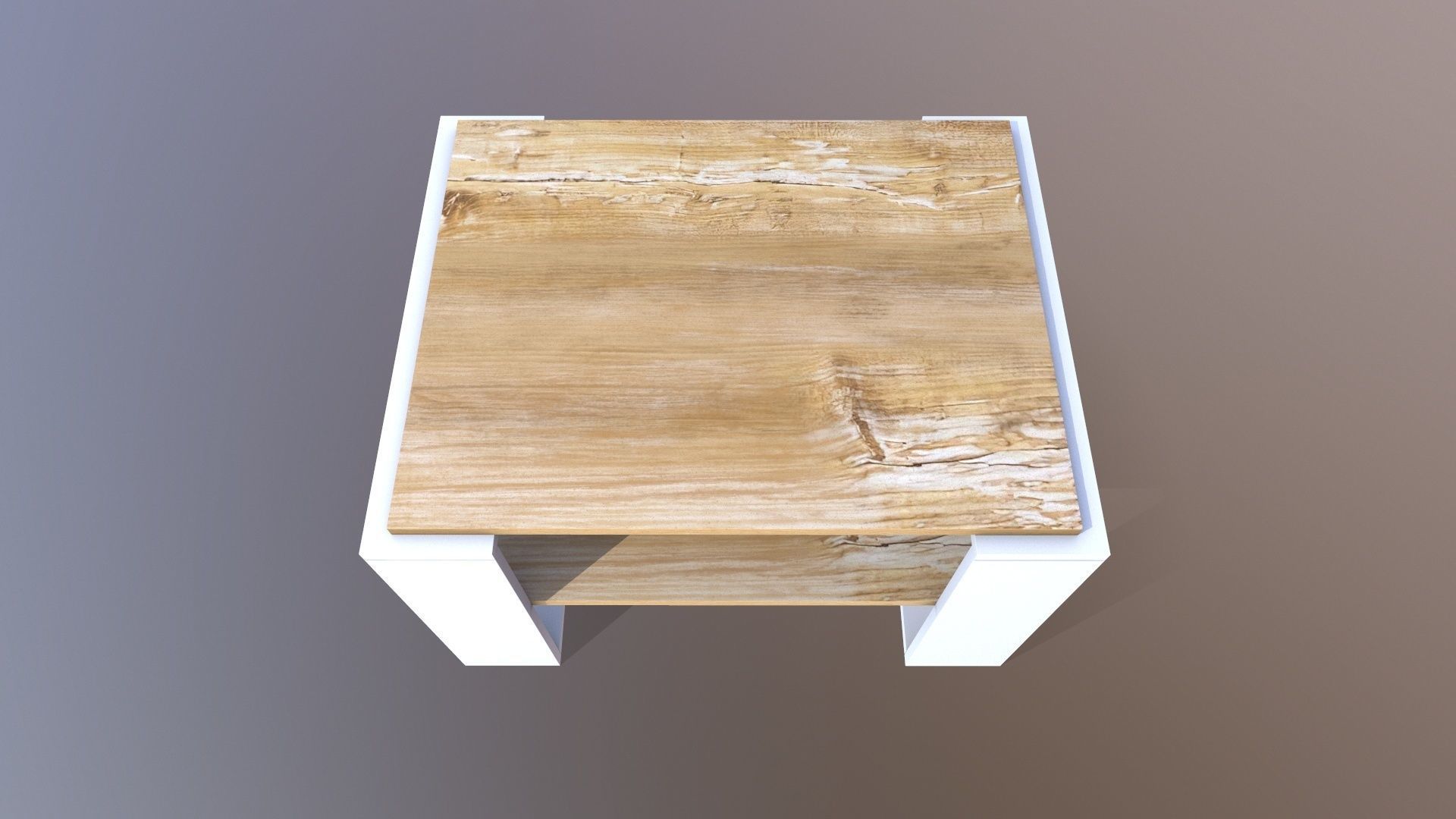 Wooden Coffee Table 3D model_8