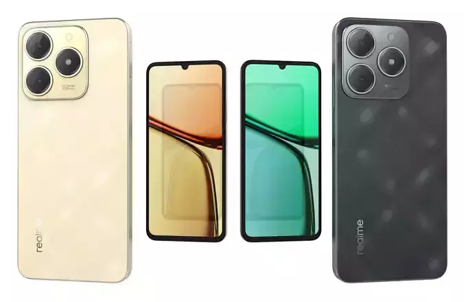 Realme C61 Dark Green And Sparkle Gold Malaysia 