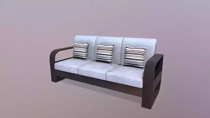 Wooden Sofa 3 Seater