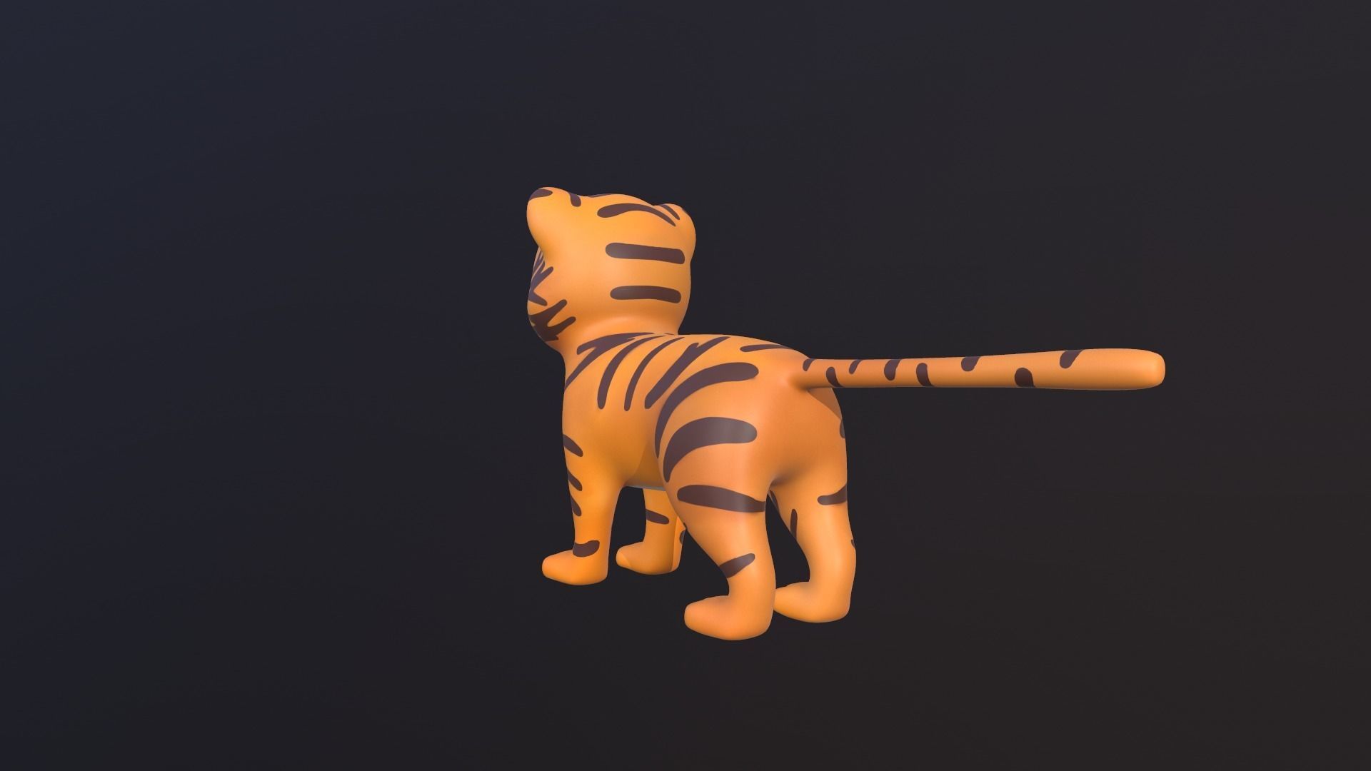 Asset - Cartoons - Animal - Tiger Rigged 3D model 3D model_8