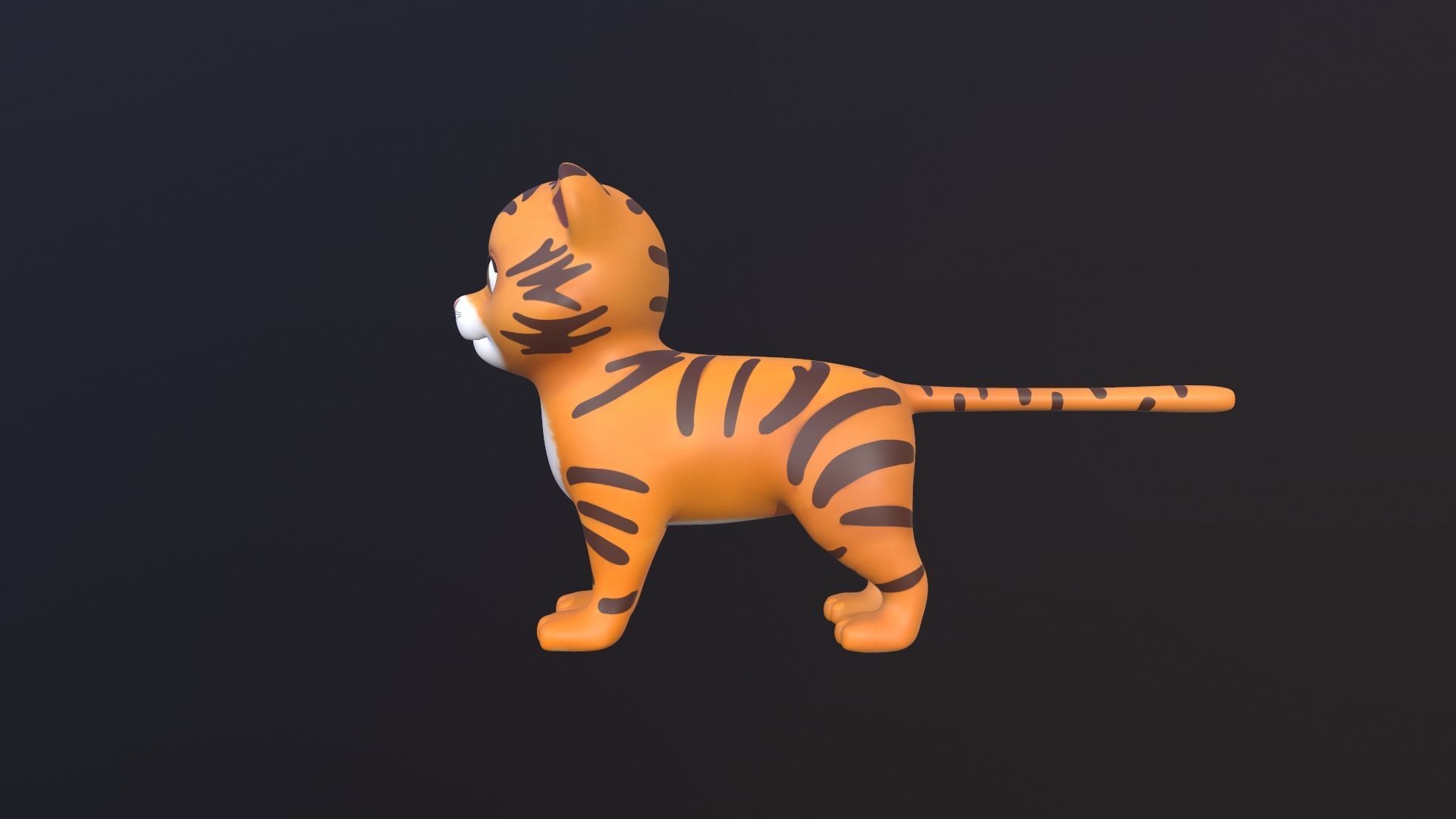 Asset - Cartoons - Animal - Tiger Rigged 3D model 3D model_9