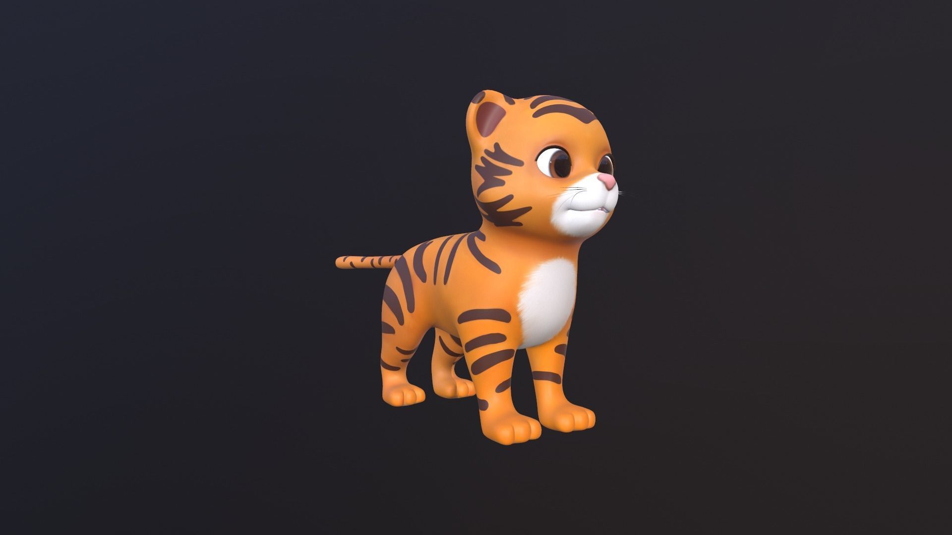 Asset - Cartoons - Animal - Tiger Rigged 3D model 3D model_5