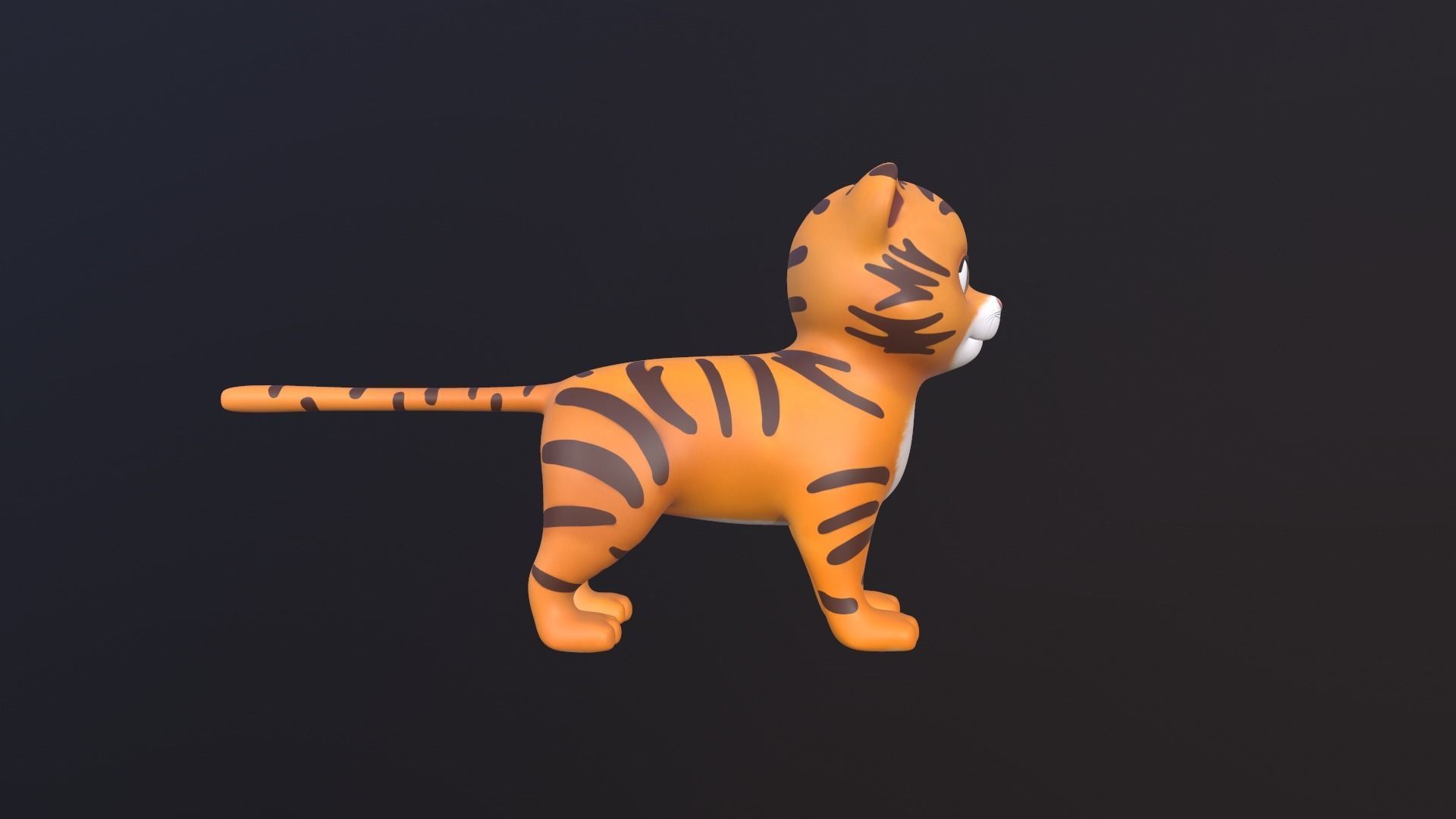 Asset - Cartoons - Animal - Tiger Rigged 3D model 3D model_6
