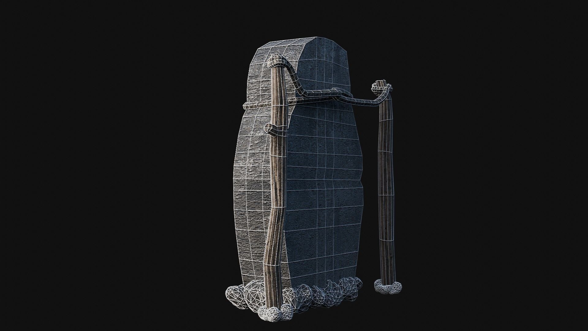 VIKING NORSE ROCK STONE STRUCTURES TOTEMS SYMBOL COLLECTION AAA Low-poly 3D model_41