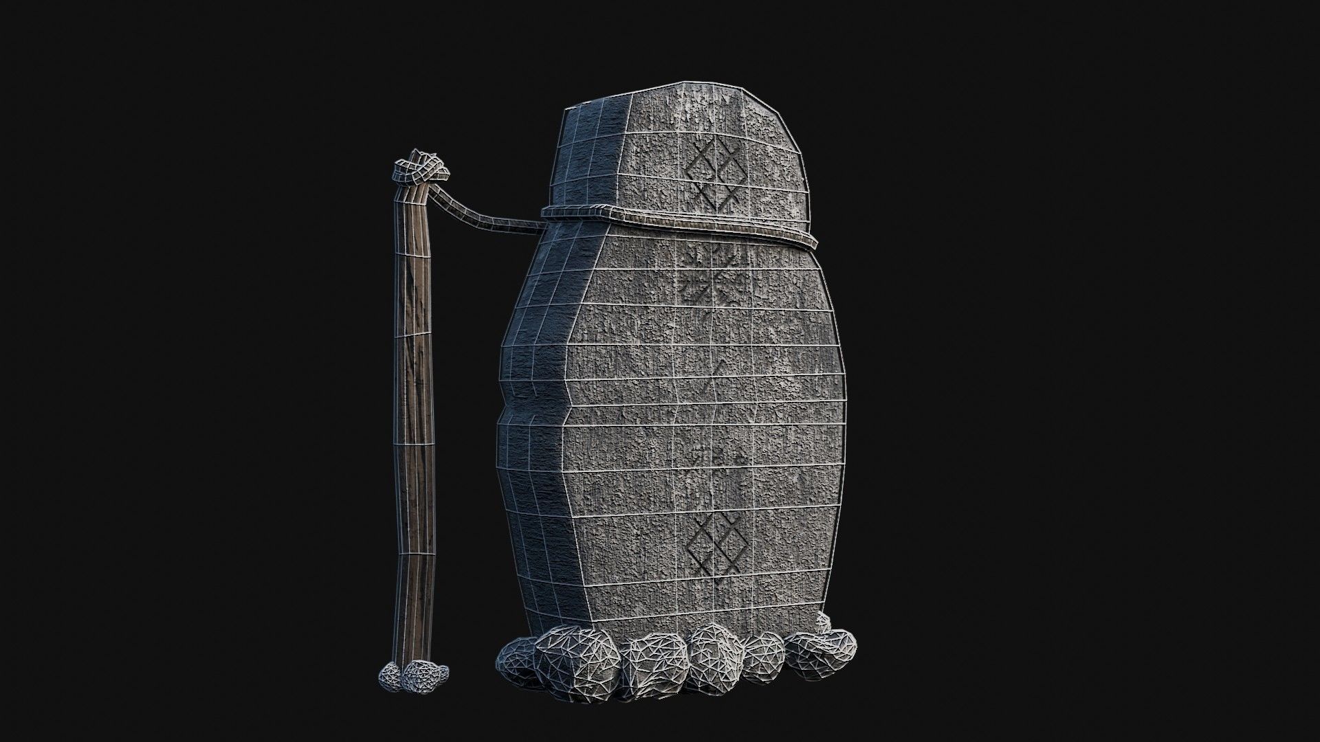 VIKING NORSE ROCK STONE STRUCTURES TOTEMS SYMBOL COLLECTION AAA Low-poly 3D model_42