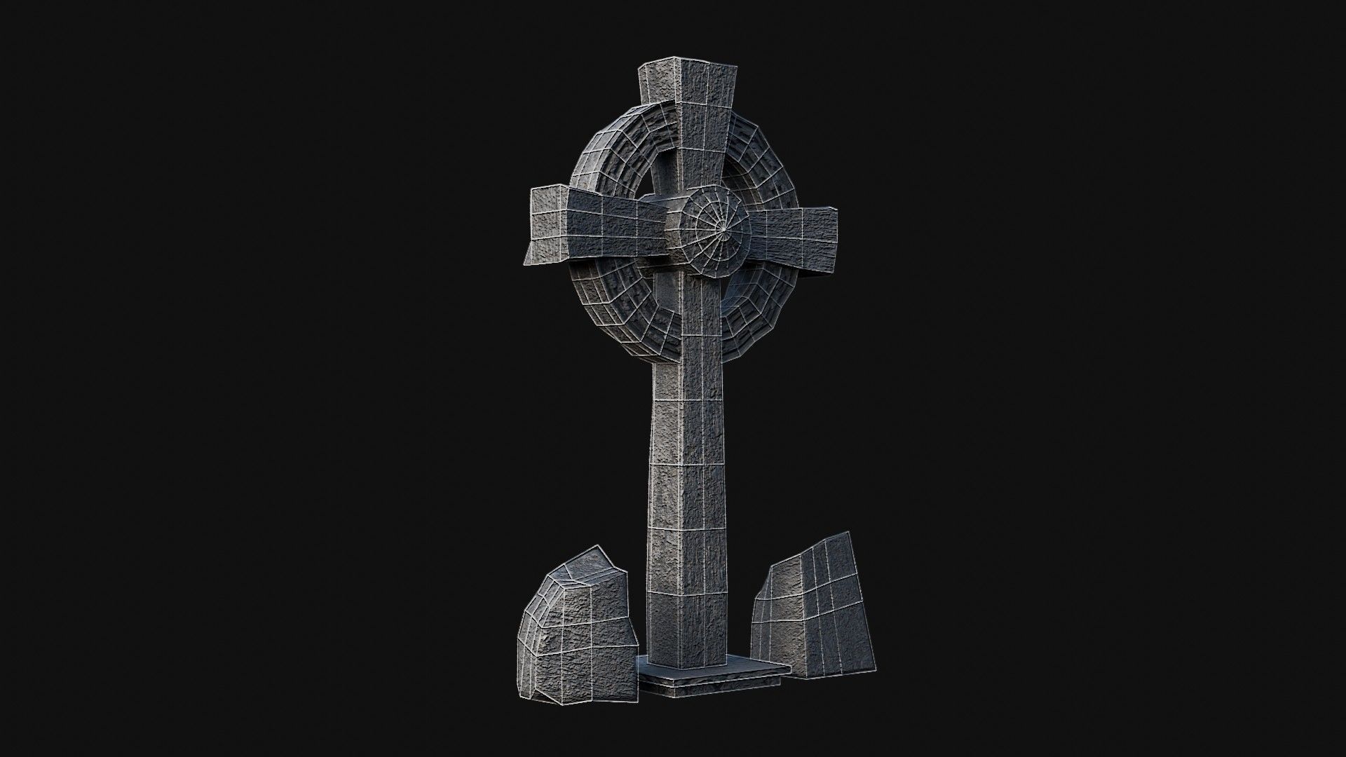 VIKING NORSE ROCK STONE STRUCTURES TOTEMS SYMBOL COLLECTION AAA Low-poly 3D model_11