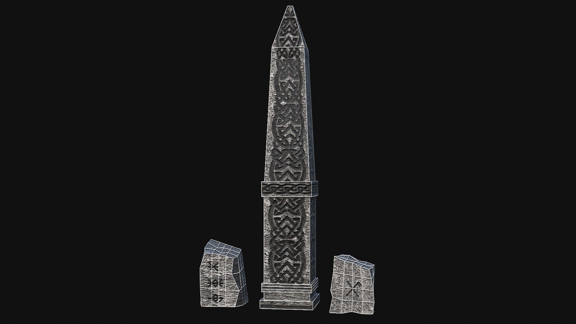 VIKING NORSE ROCK STONE STRUCTURES TOTEMS SYMBOL COLLECTION AAA Low-poly 3D model_16