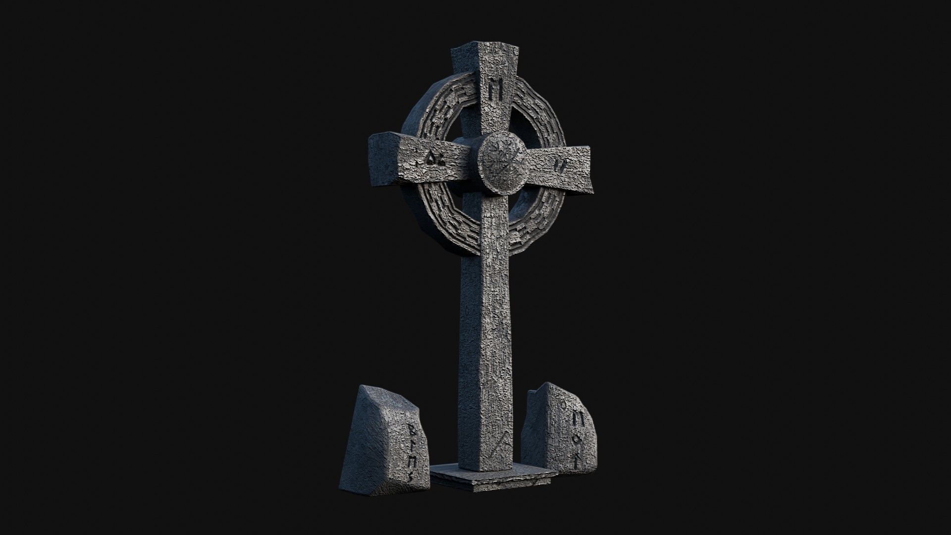 VIKING NORSE ROCK STONE STRUCTURES TOTEMS SYMBOL COLLECTION AAA Low-poly 3D model_9