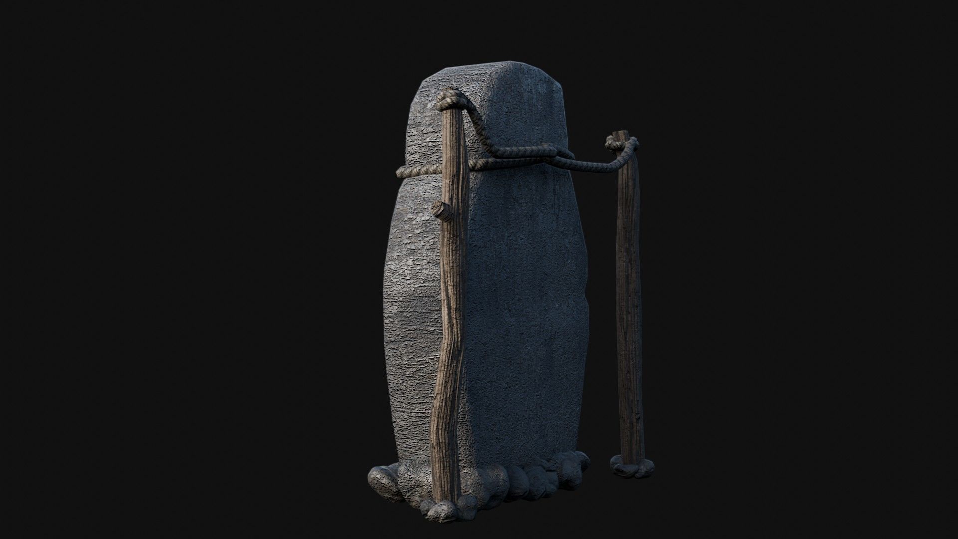 VIKING NORSE ROCK STONE STRUCTURES TOTEMS SYMBOL COLLECTION AAA Low-poly 3D model_38