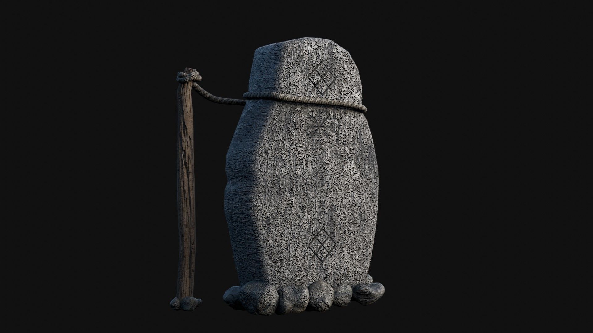 VIKING NORSE ROCK STONE STRUCTURES TOTEMS SYMBOL COLLECTION AAA Low-poly 3D model_39