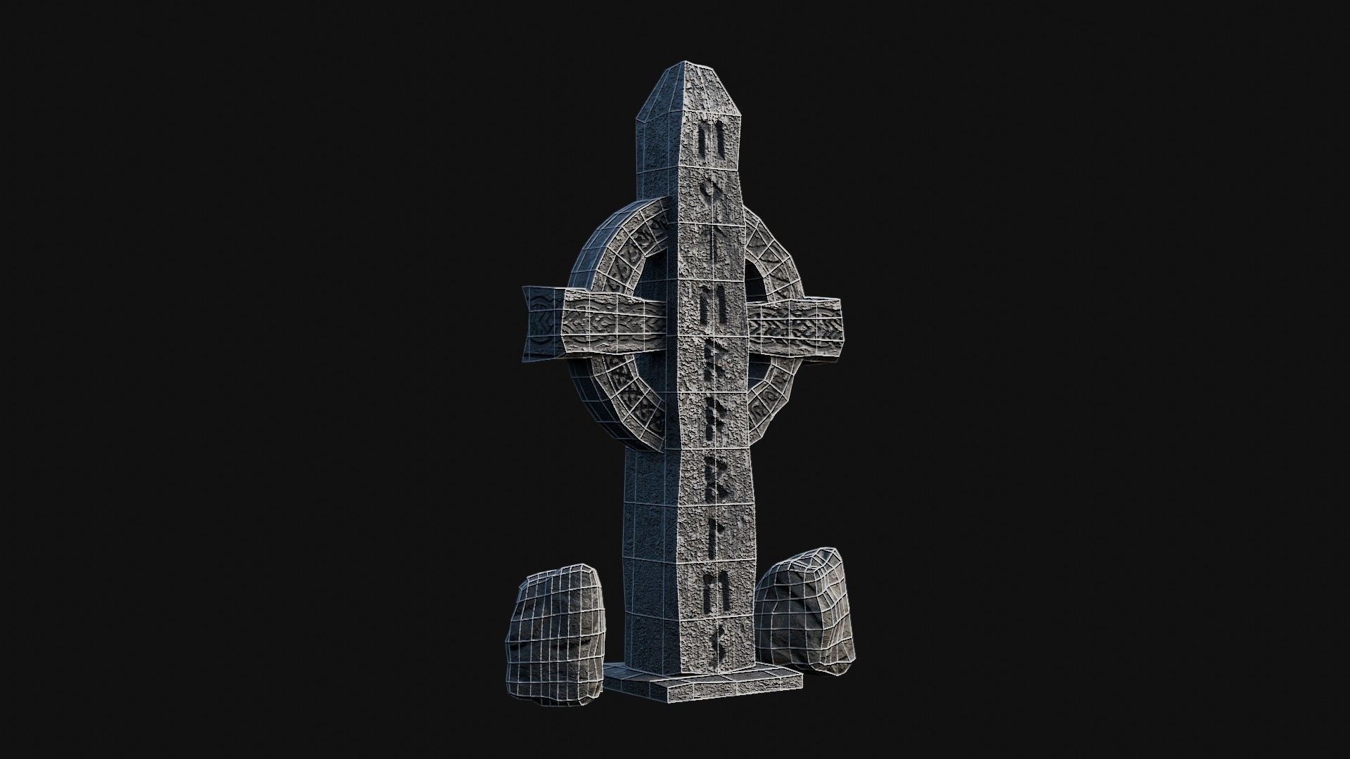 VIKING NORSE ROCK STONE STRUCTURES TOTEMS SYMBOL COLLECTION AAA Low-poly 3D model_30