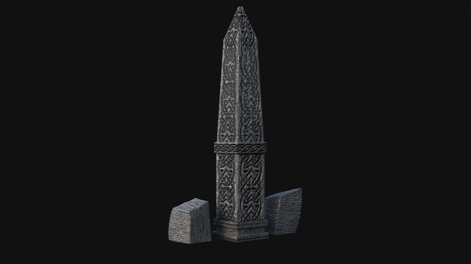 VIKING NORSE ROCK STONE STRUCTURES TOTEMS SYMBOL COLLECTION AAA Low-poly 3D model_14