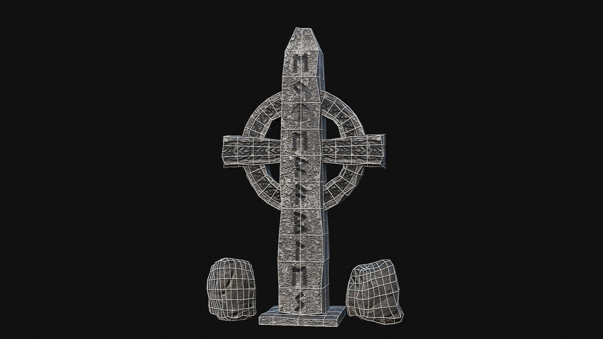 VIKING NORSE ROCK STONE STRUCTURES TOTEMS SYMBOL COLLECTION AAA Low-poly 3D model_28