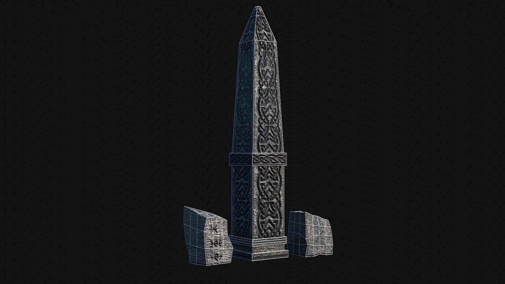 VIKING NORSE ROCK STONE STRUCTURES TOTEMS SYMBOL COLLECTION AAA Low-poly 3D model_18