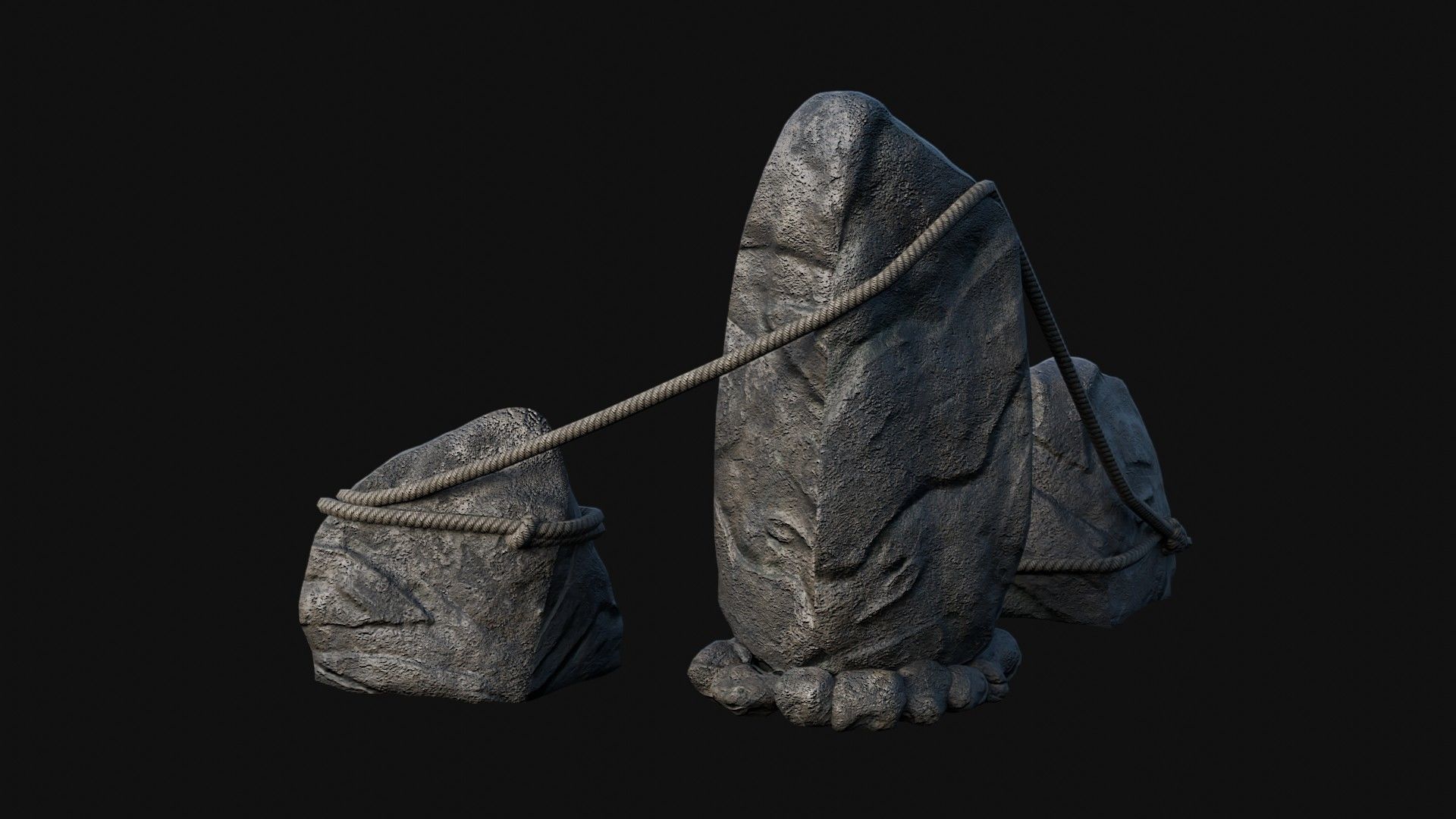 VIKING NORSE ROCK STONE STRUCTURES TOTEMS SYMBOL COLLECTION AAA Low-poly 3D model_2