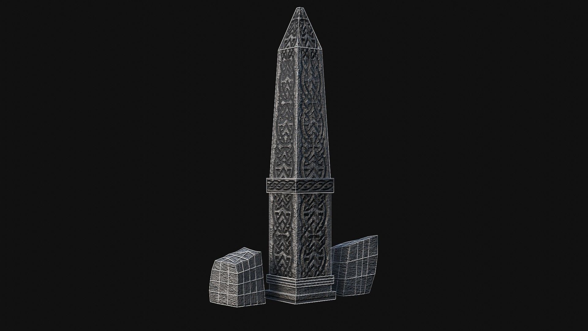 VIKING NORSE ROCK STONE STRUCTURES TOTEMS SYMBOL COLLECTION AAA Low-poly 3D model_17