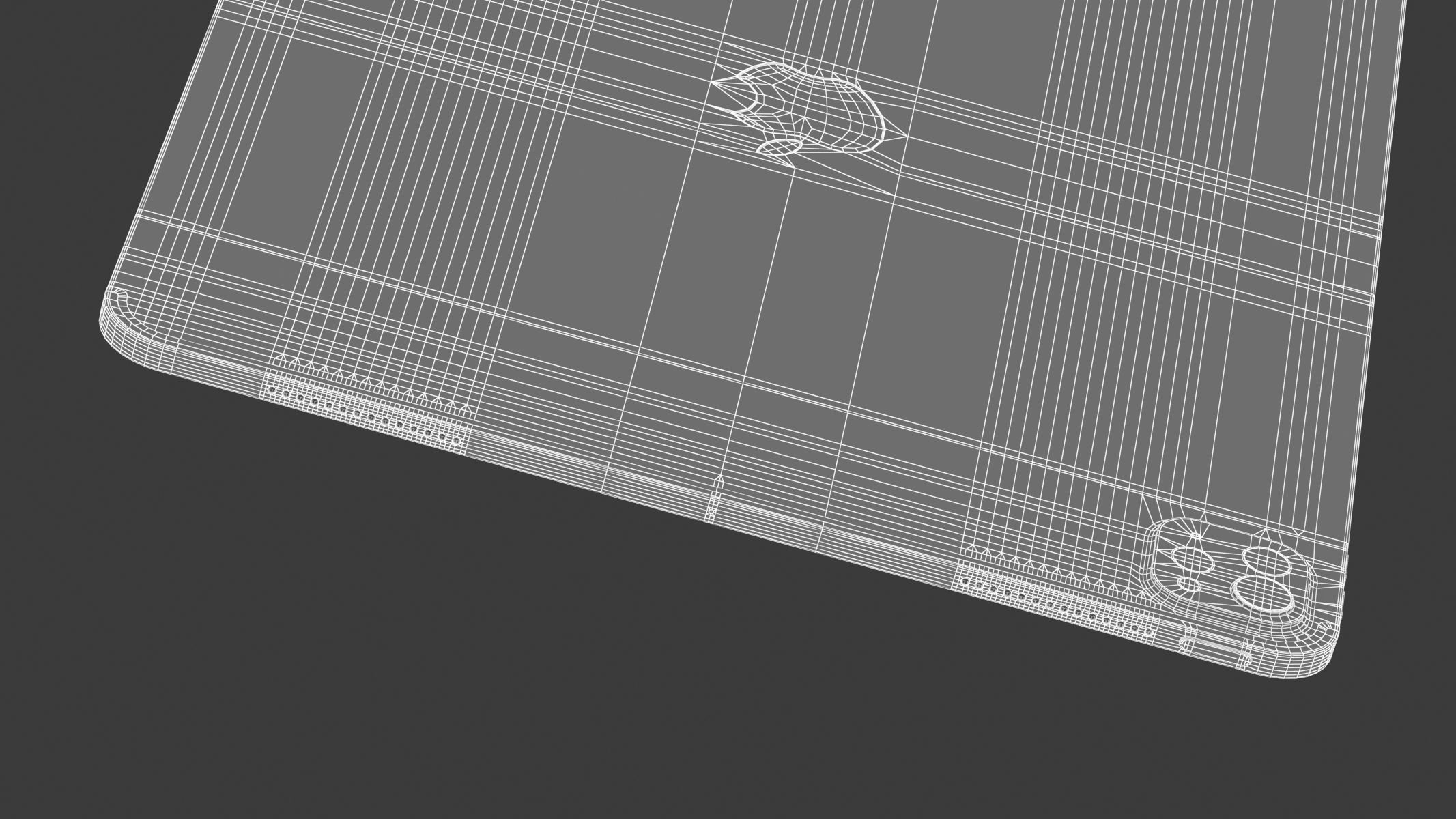 Apple iPad Pro 13 2024 Space Black 3D model_16