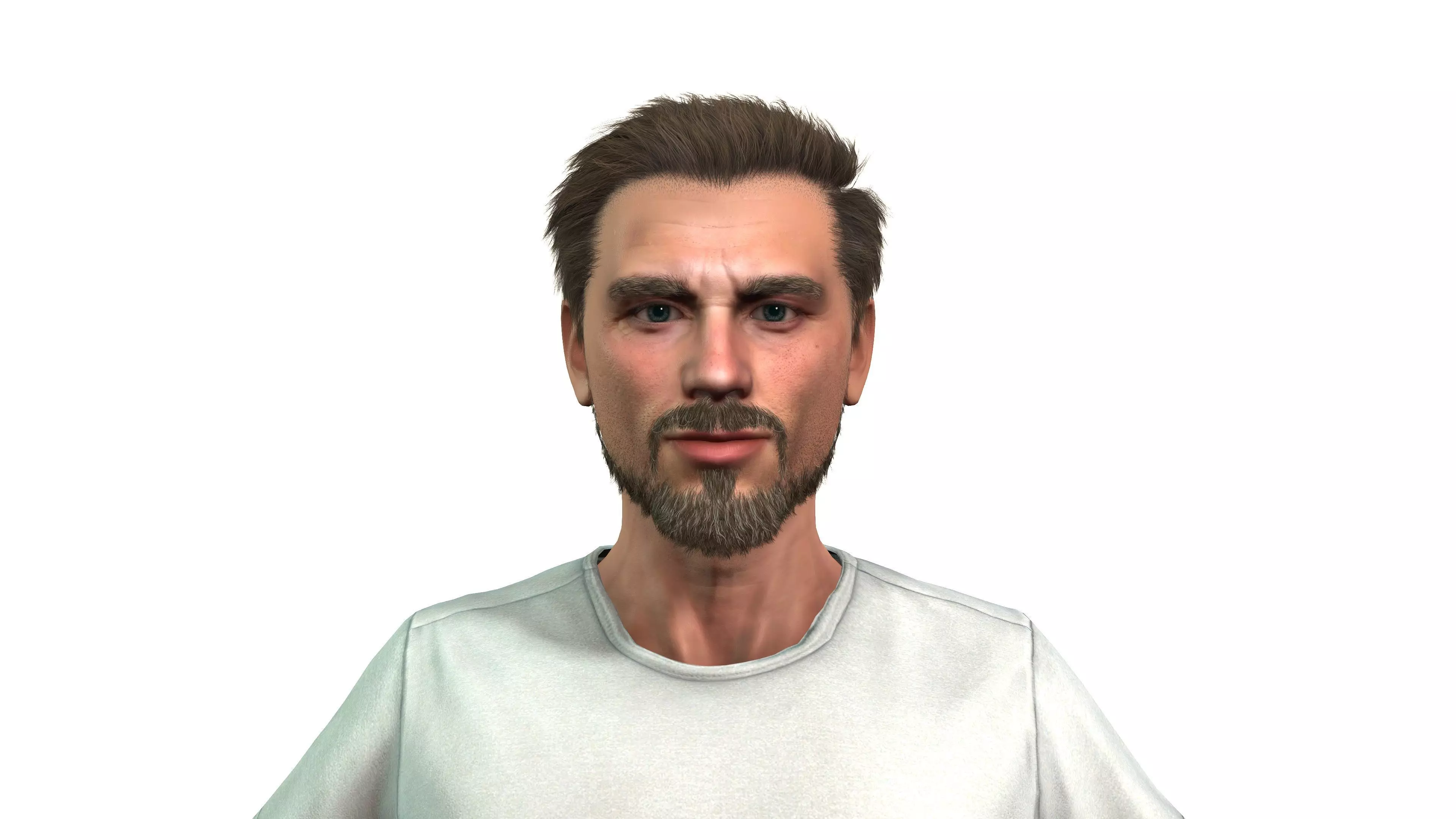 High Quality 3D Male Character Fully Rigged and Textured 3D model_0