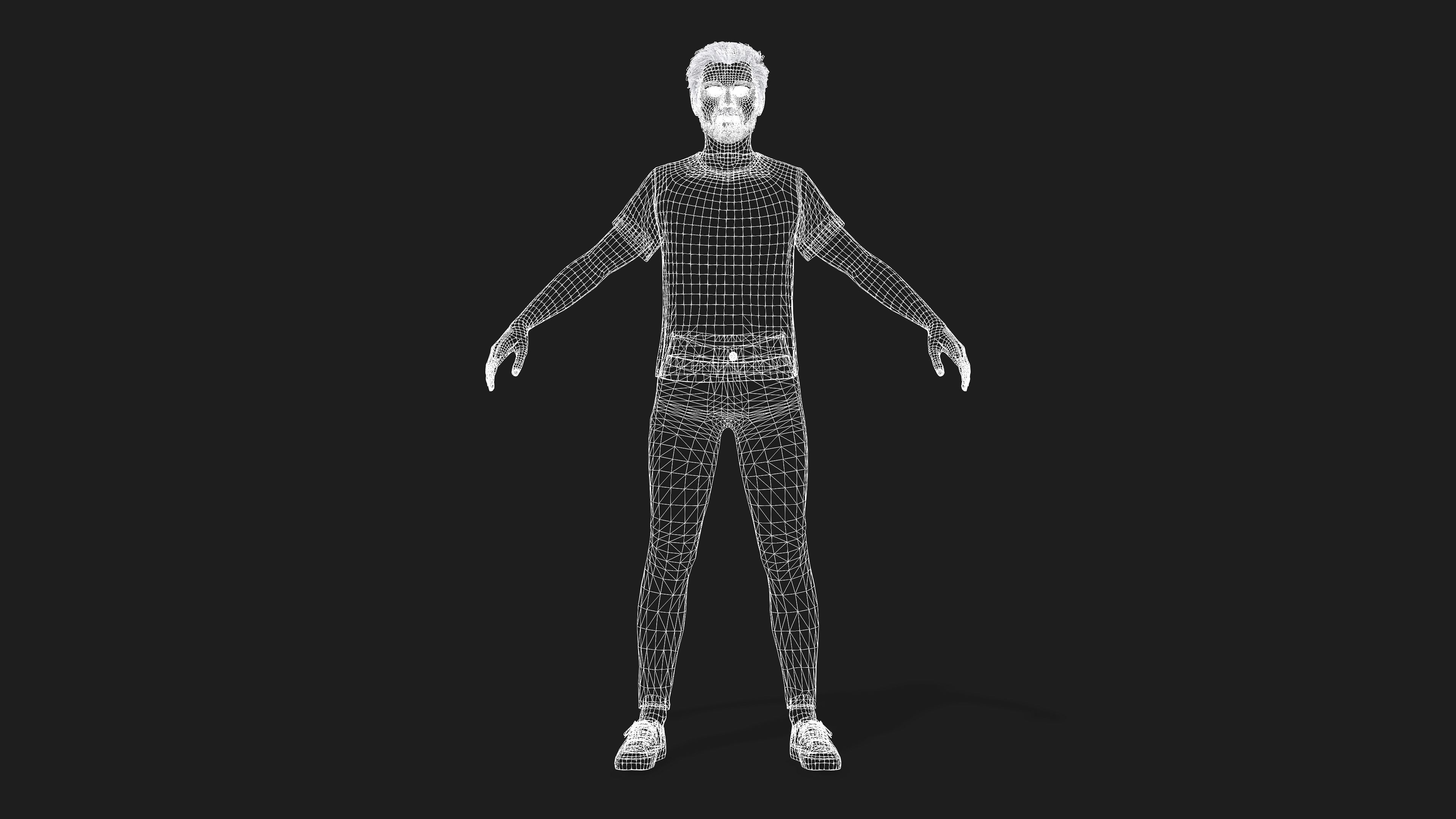 High Quality 3D Male Character Fully Rigged and Textured 3D model_5