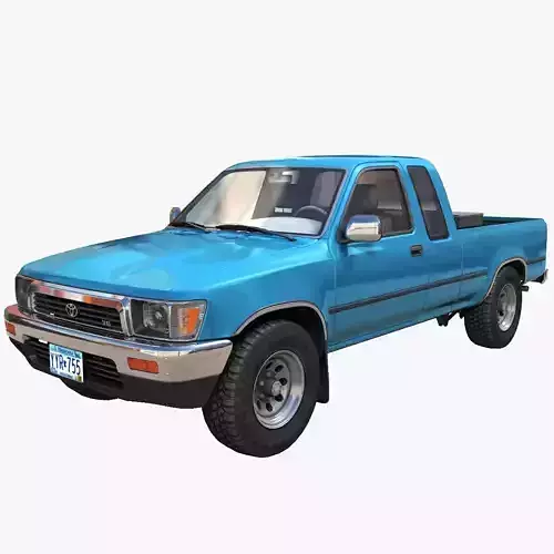 Toyota pickup truck Low-poly 3D model