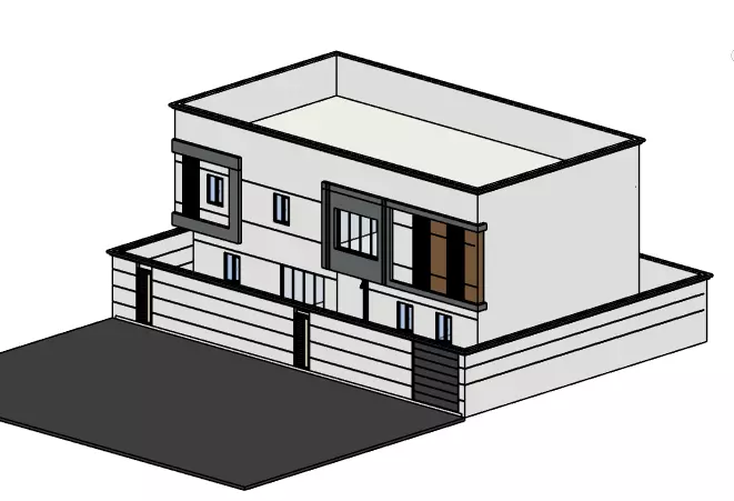 Moderne Villa 3D model_0
