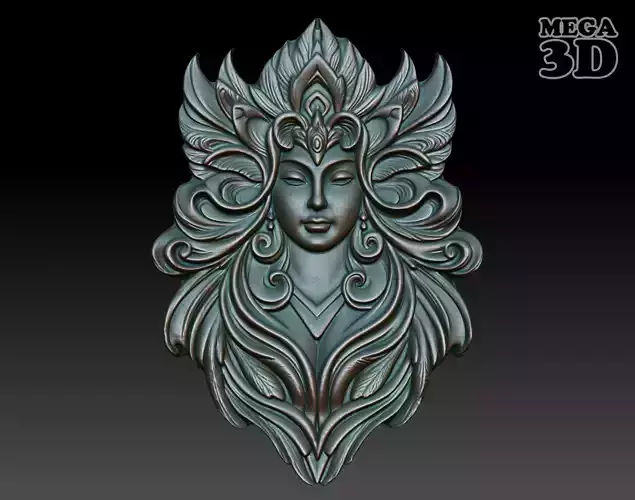 Native Goddess basrelief 09 240729