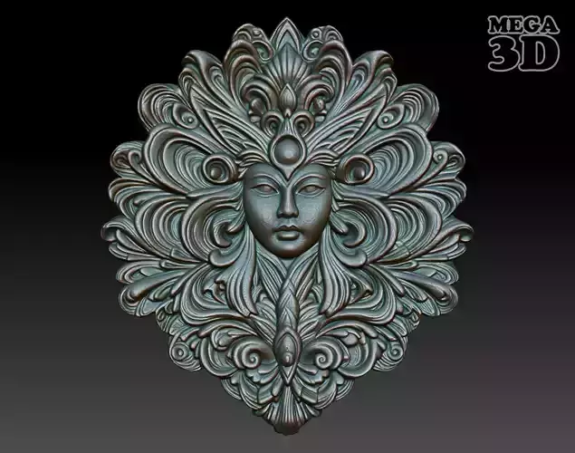 Native Goddess basrelief 08 240729