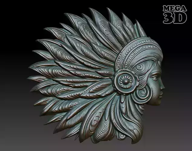 Native Goddess basrelief 05 240729