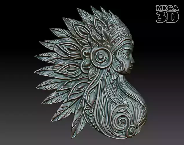 Native Goddess basrelief 04 240729