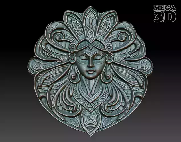 Native Goddess basrelief 02 240729