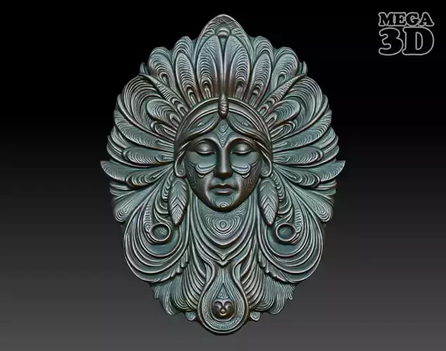 Native Goddess basrelief 01 240729