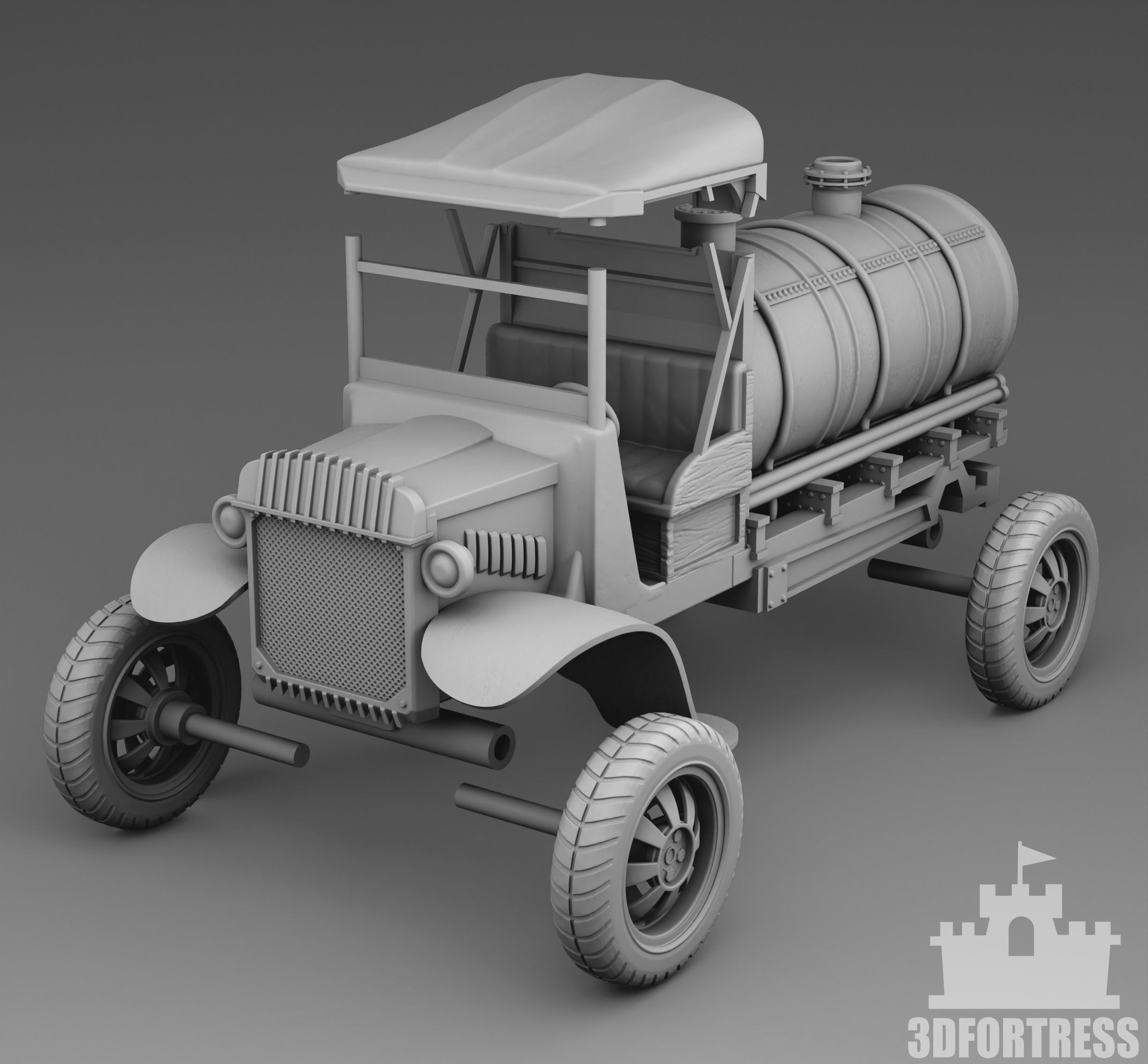 Tank car 3D print model_3