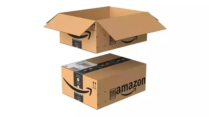 Amazon Box 2H PBR 03 Low-poly 3D model