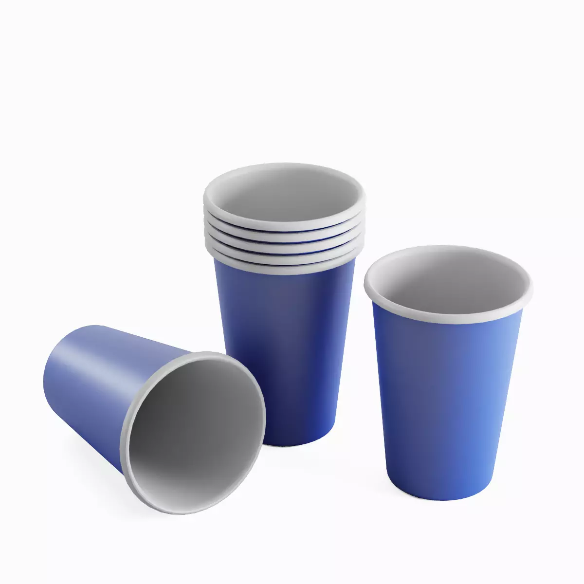Paper Cup 01 Low-poly 3D model_0