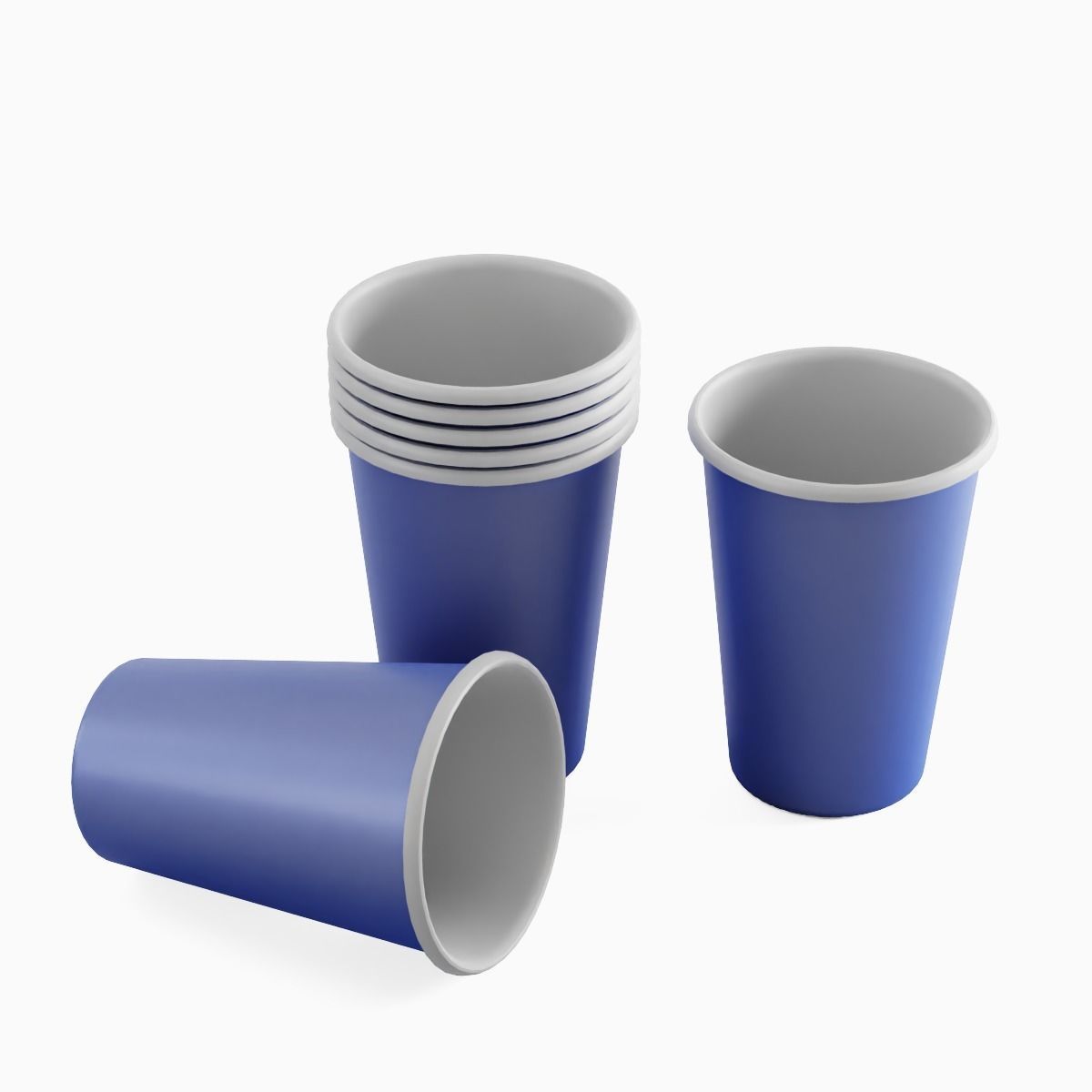 Paper Cup 01 Low-poly 3D model_4