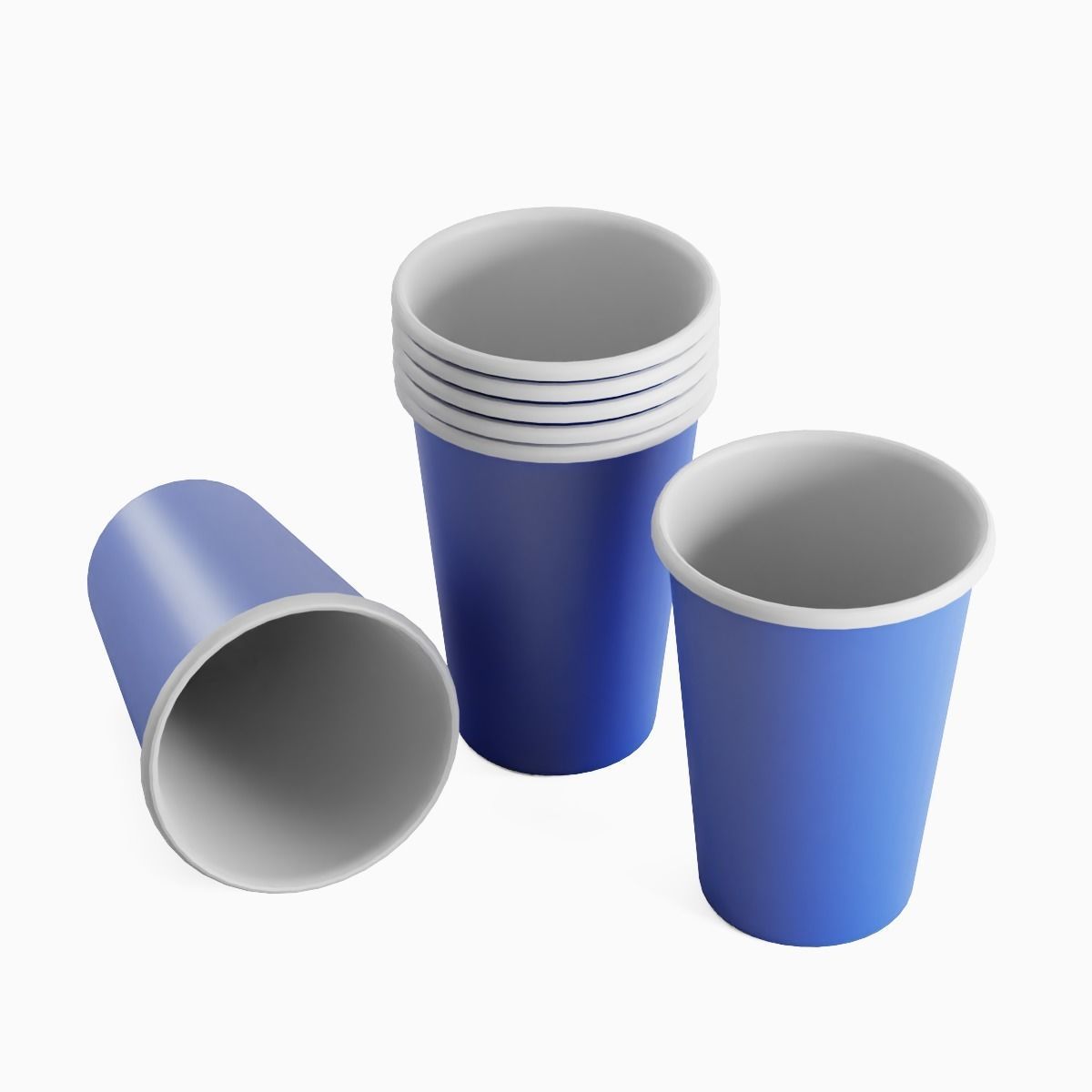 Paper Cup 01 Low-poly 3D model_5