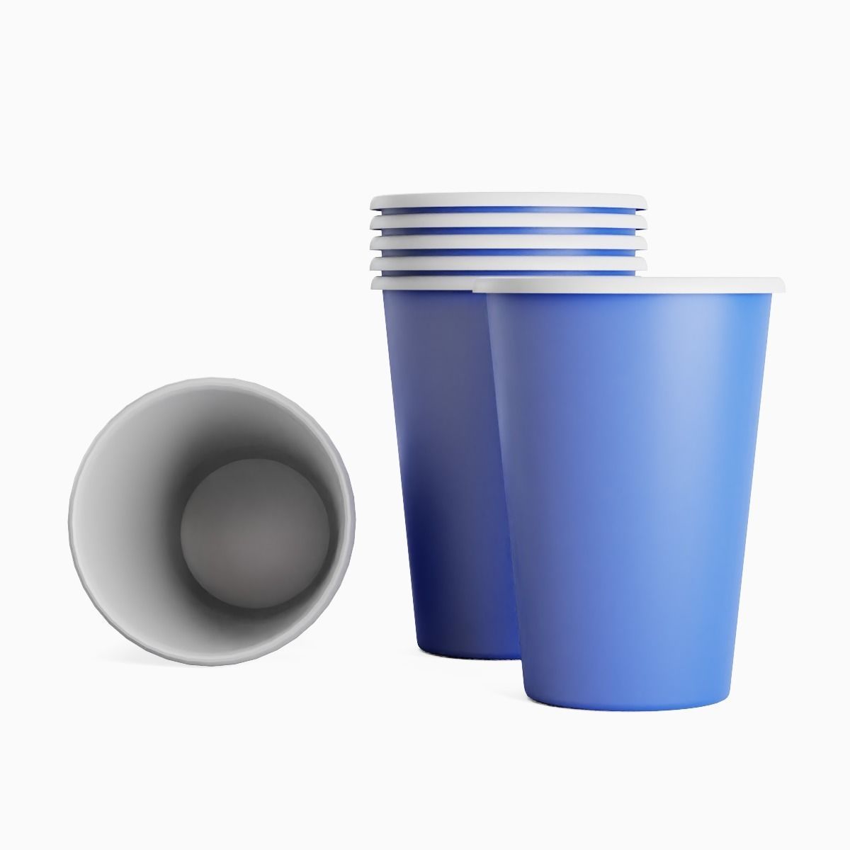 Paper Cup 01 Low-poly 3D model_3