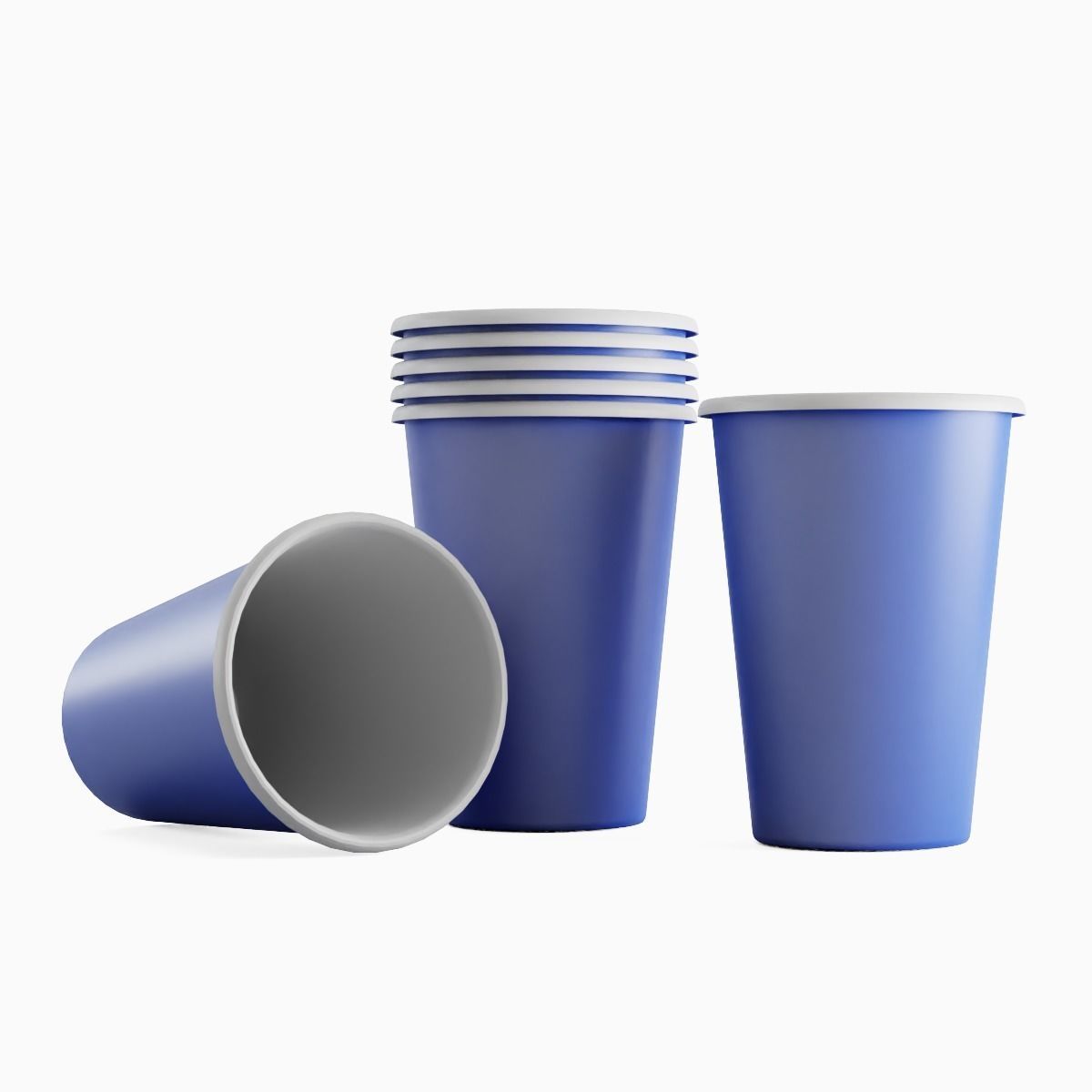 Paper Cup 01 Low-poly 3D model_1