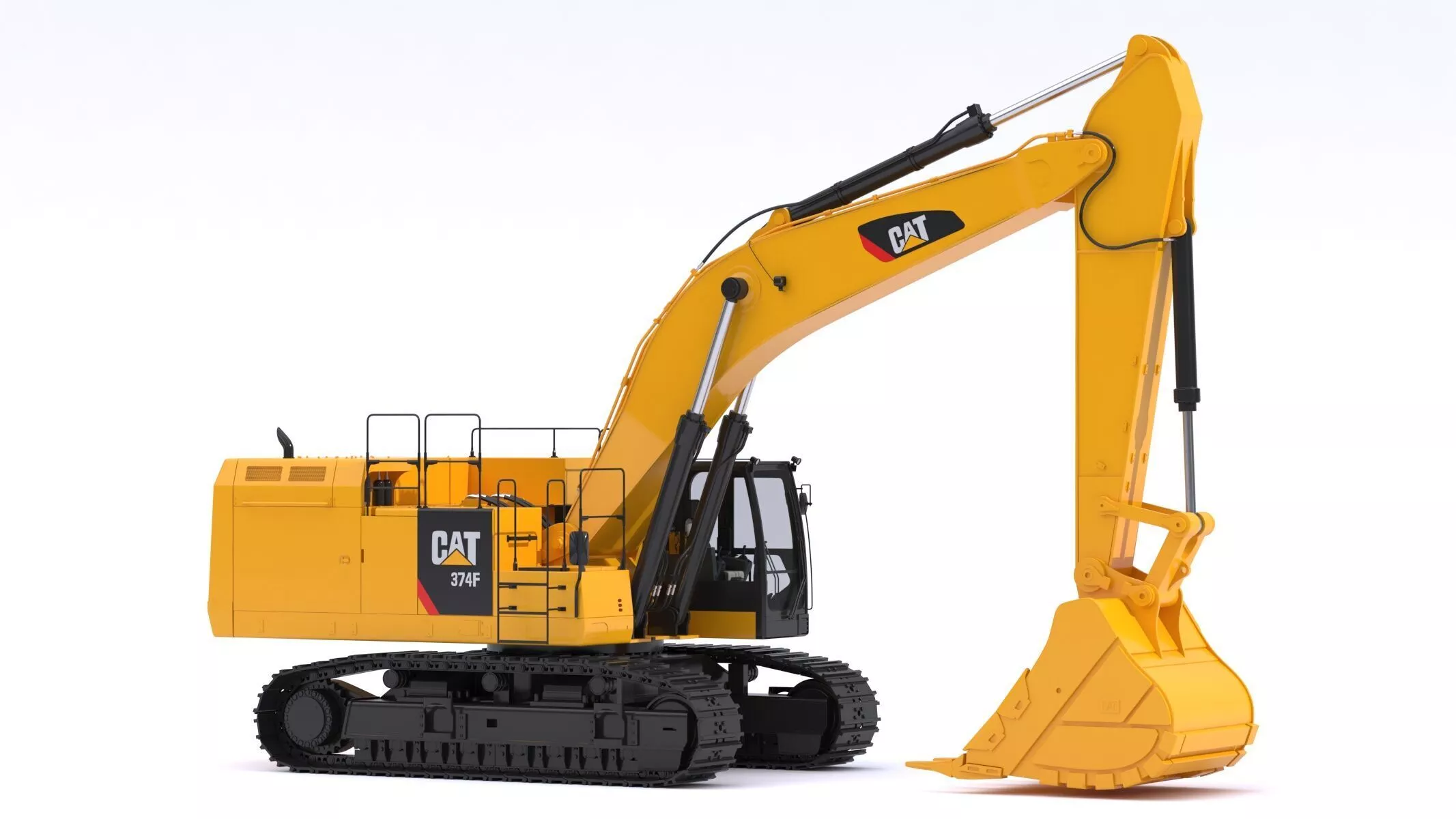 CAT 374F L Hydraulic Excavator 3D model | CGTrader