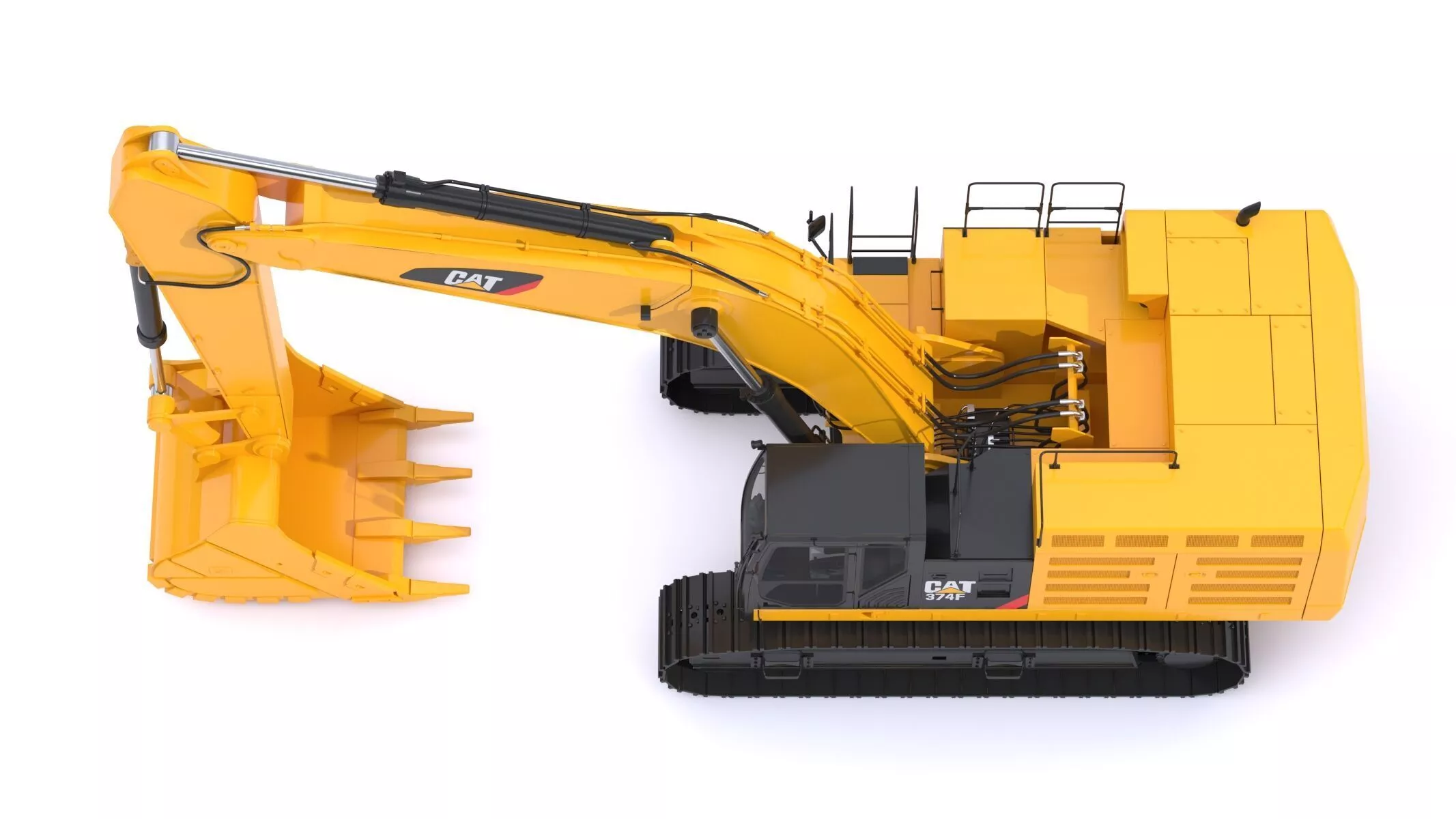 CAT 374F L Hydraulic Excavator 3D model | CGTrader