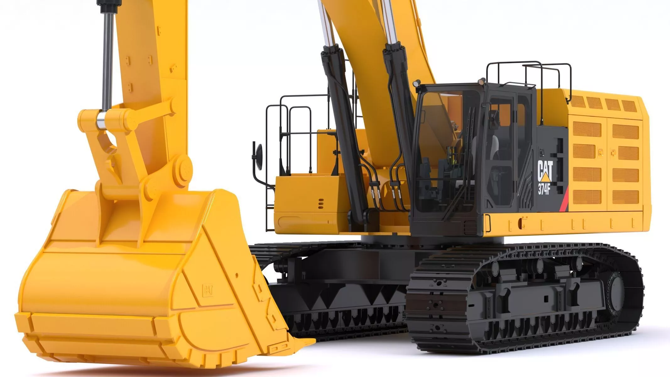 CAT 374F L Hydraulic Excavator 3D model | CGTrader