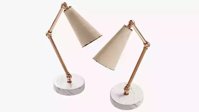 Century Lanterna Suede Table Lamp 3D model