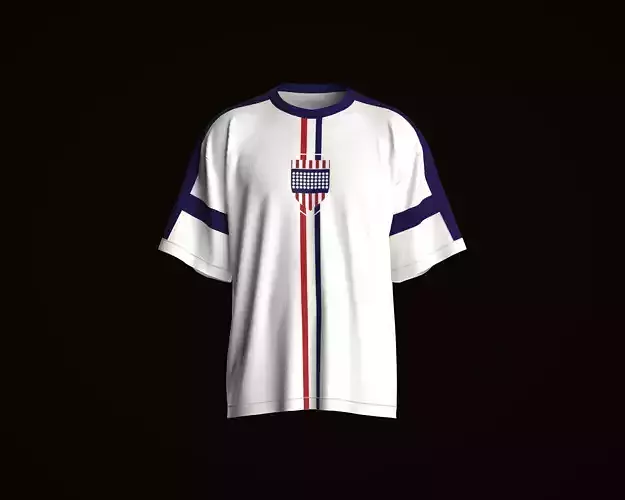 Mens oversized T-shirt  with graphic and cut and sew detailing