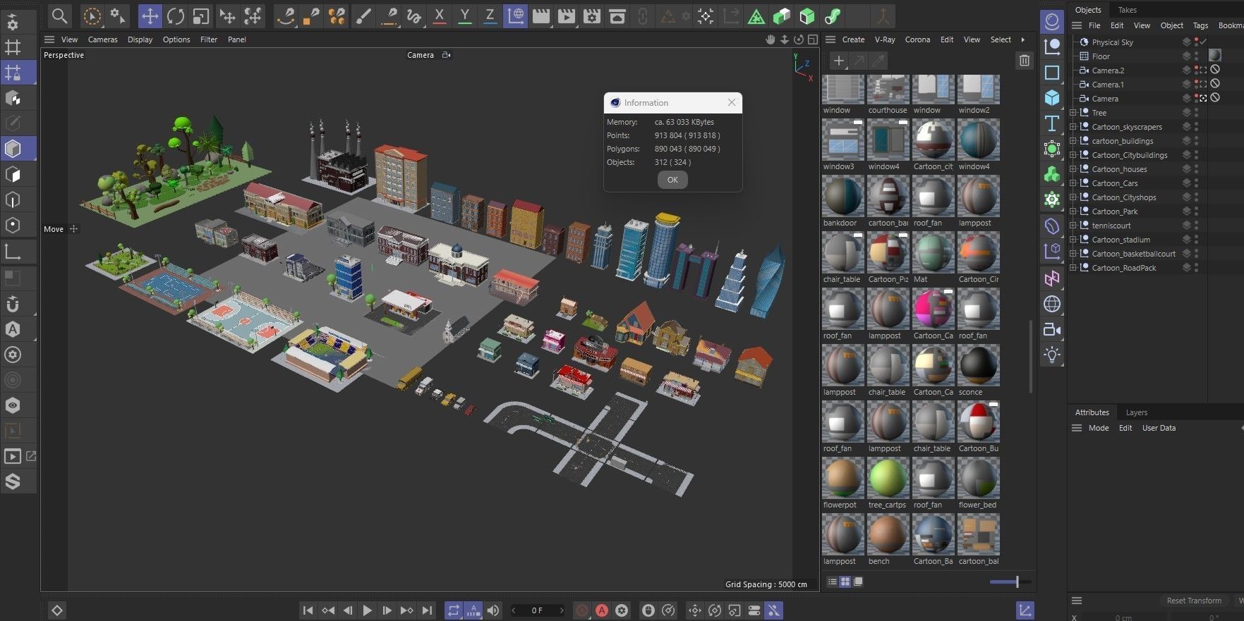 Cartoon City Pack Low-poly 3D model_25