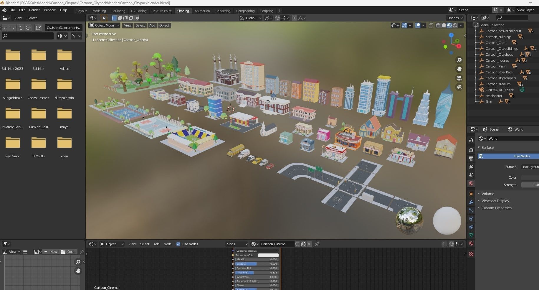 Cartoon City Pack Low-poly 3D model_24
