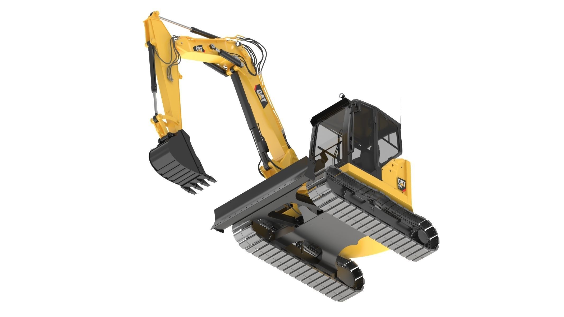 Mini Excavators 309 CR VAB 3D model_9