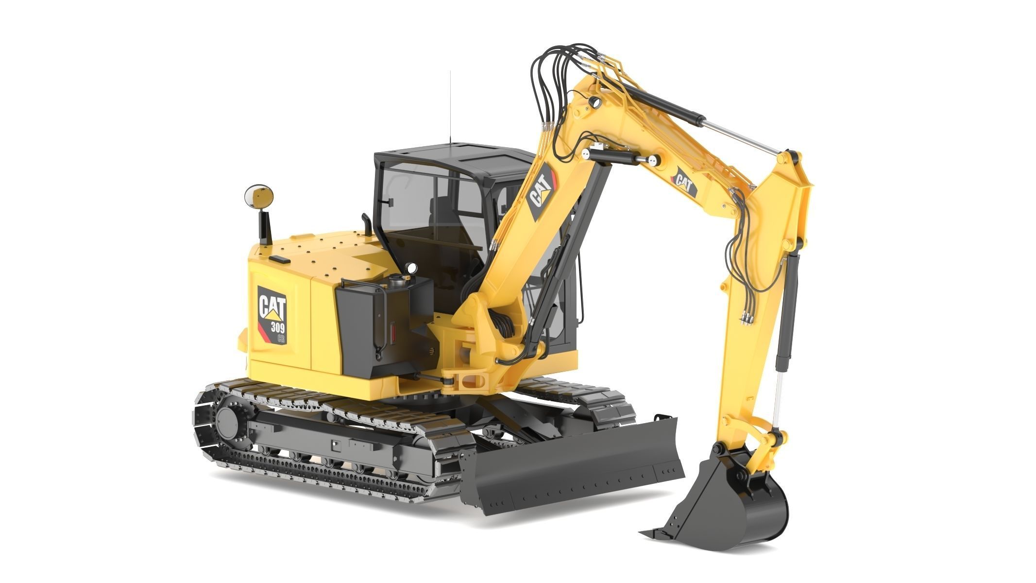 Mini Excavators 309 CR VAB 3D model_3
