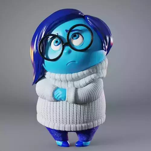 Sadness Inside Out 3D print model